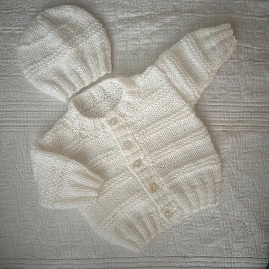 0-3 Month Handknitted Cardi