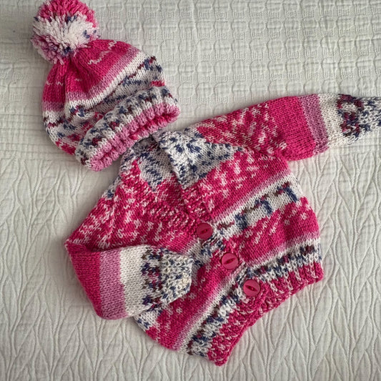 0-3 Month Handknitted Cardi