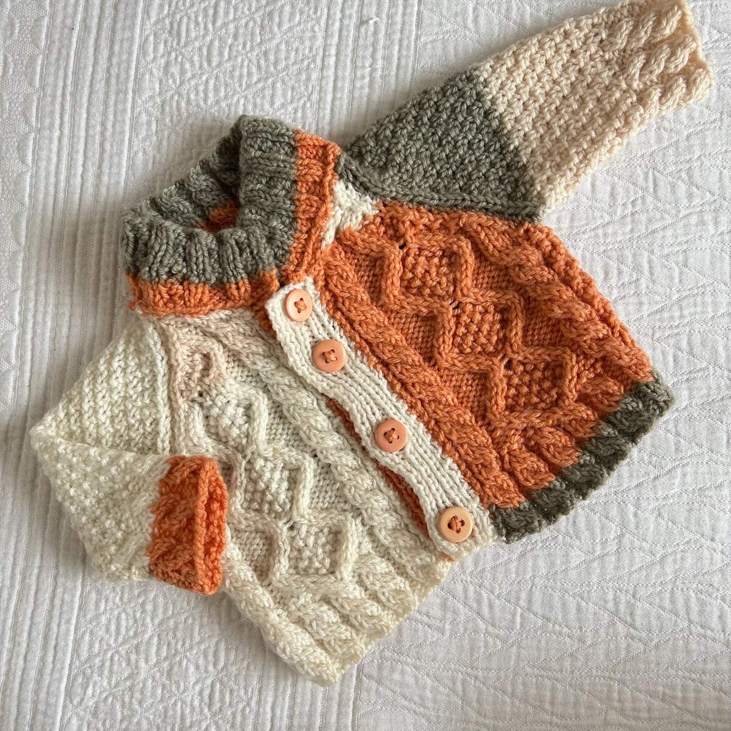 0-1 Month Handknitted Cardi